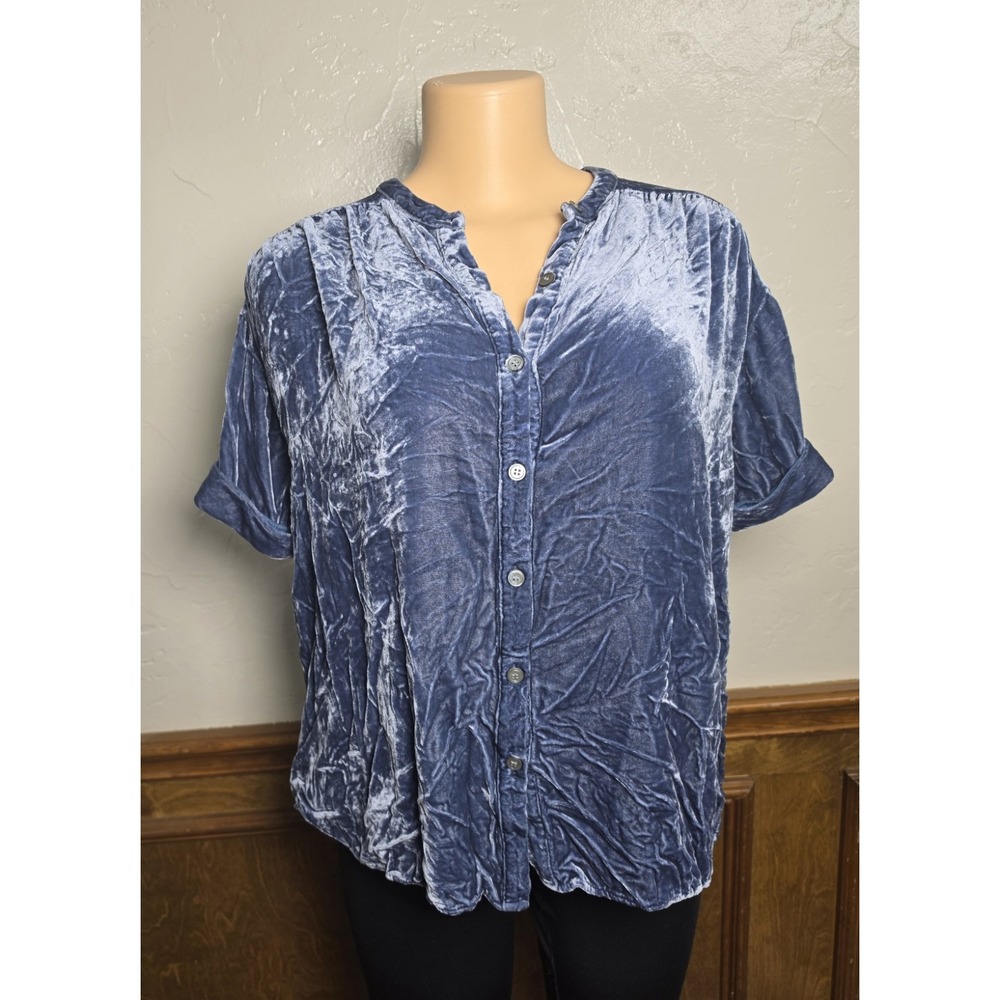 Sundance Faux Velvet Shirt Flowy Witchy Oversized Silk Blend Size Small Vintage